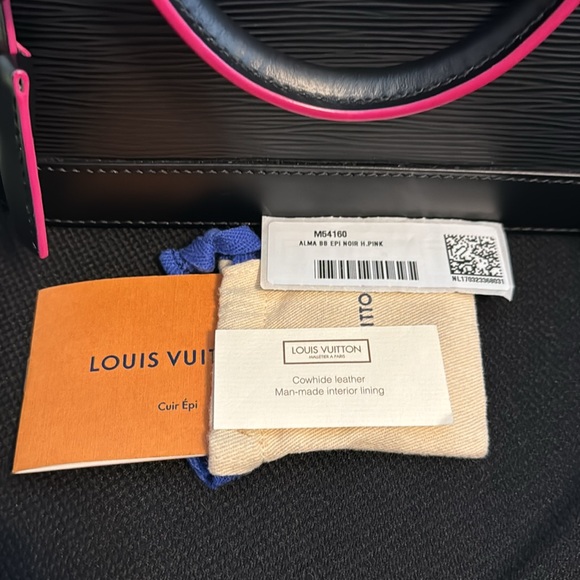 Louis Vuitton Epi Leather Alma BB with hot pink accents. Limited edition piece! - Picture 8 of 12